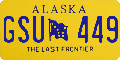 AK license plate GSU449