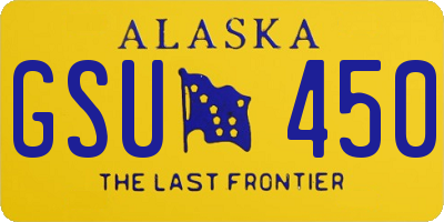 AK license plate GSU450