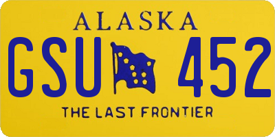 AK license plate GSU452