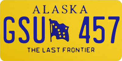 AK license plate GSU457