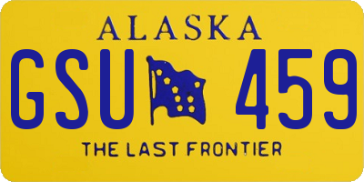 AK license plate GSU459