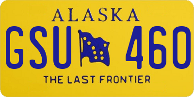 AK license plate GSU460
