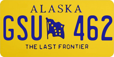 AK license plate GSU462
