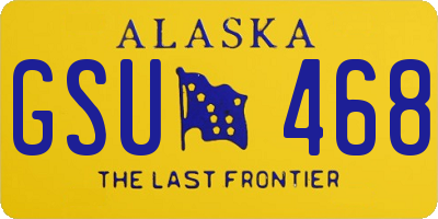 AK license plate GSU468