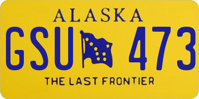 AK license plate GSU473