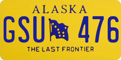 AK license plate GSU476