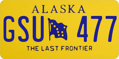 AK license plate GSU477