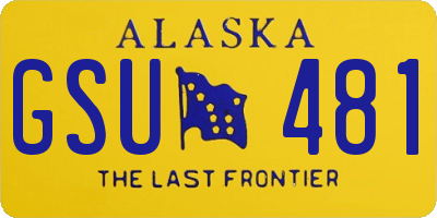 AK license plate GSU481