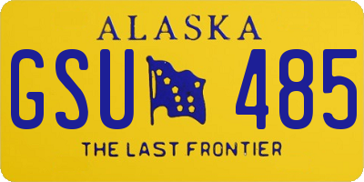 AK license plate GSU485