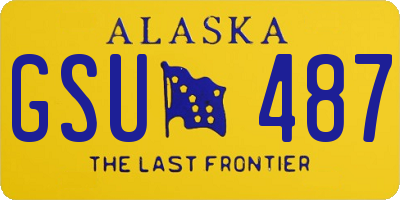 AK license plate GSU487