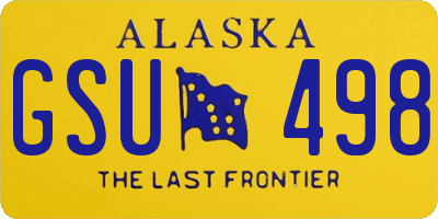 AK license plate GSU498