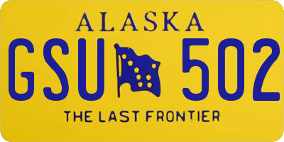 AK license plate GSU502