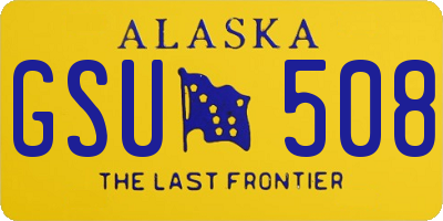 AK license plate GSU508