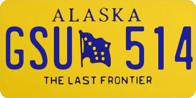 AK license plate GSU514