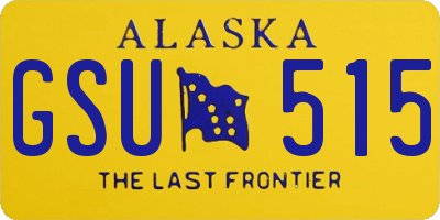 AK license plate GSU515