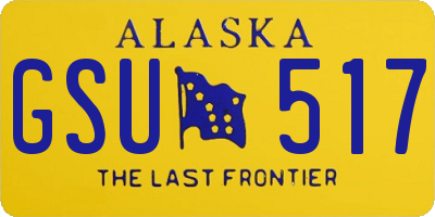 AK license plate GSU517