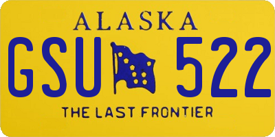 AK license plate GSU522