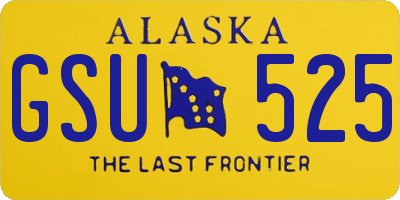 AK license plate GSU525