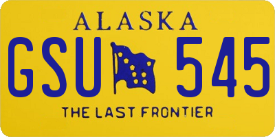 AK license plate GSU545