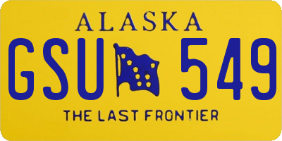 AK license plate GSU549