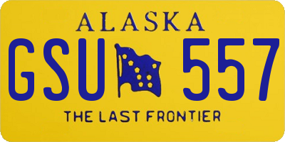 AK license plate GSU557