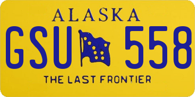 AK license plate GSU558