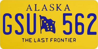 AK license plate GSU562