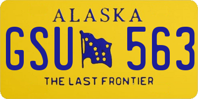 AK license plate GSU563