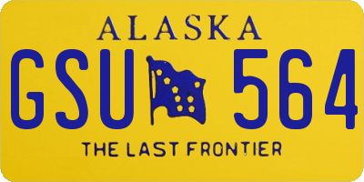 AK license plate GSU564