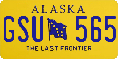 AK license plate GSU565