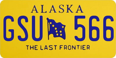 AK license plate GSU566