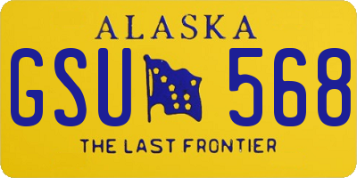 AK license plate GSU568