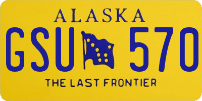 AK license plate GSU570