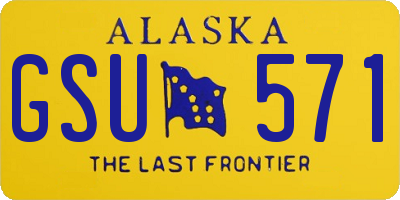 AK license plate GSU571
