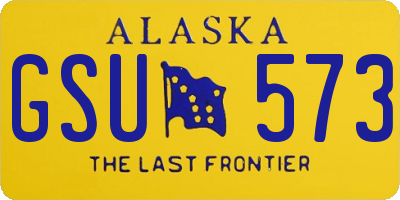 AK license plate GSU573