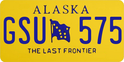 AK license plate GSU575