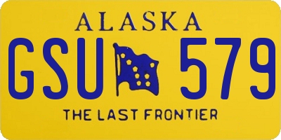AK license plate GSU579