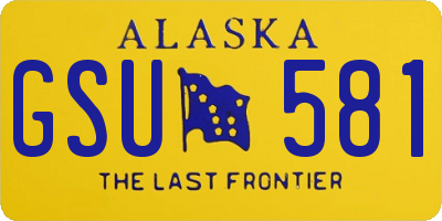 AK license plate GSU581
