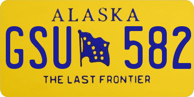 AK license plate GSU582