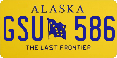 AK license plate GSU586