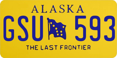 AK license plate GSU593