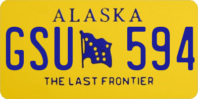 AK license plate GSU594