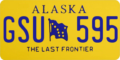 AK license plate GSU595