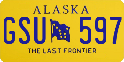 AK license plate GSU597