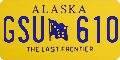 AK license plate GSU610