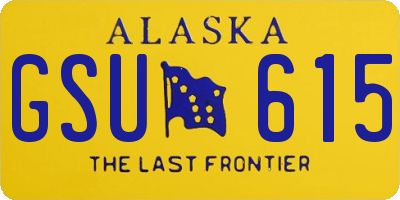 AK license plate GSU615