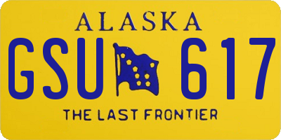 AK license plate GSU617