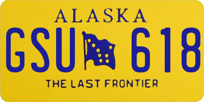 AK license plate GSU618