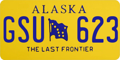 AK license plate GSU623