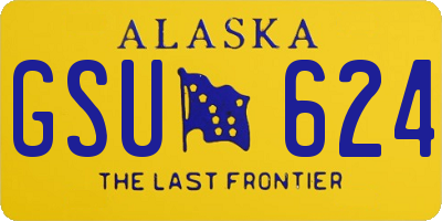 AK license plate GSU624